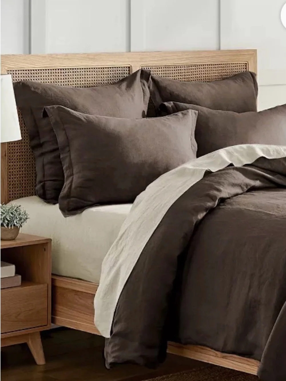 Levtex Home 100% Washed Linen King Duvet Cover - Brown
